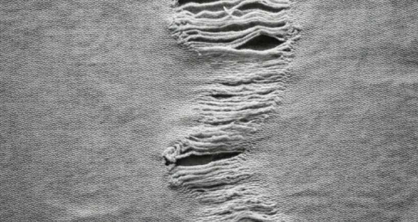 Damaged fabric